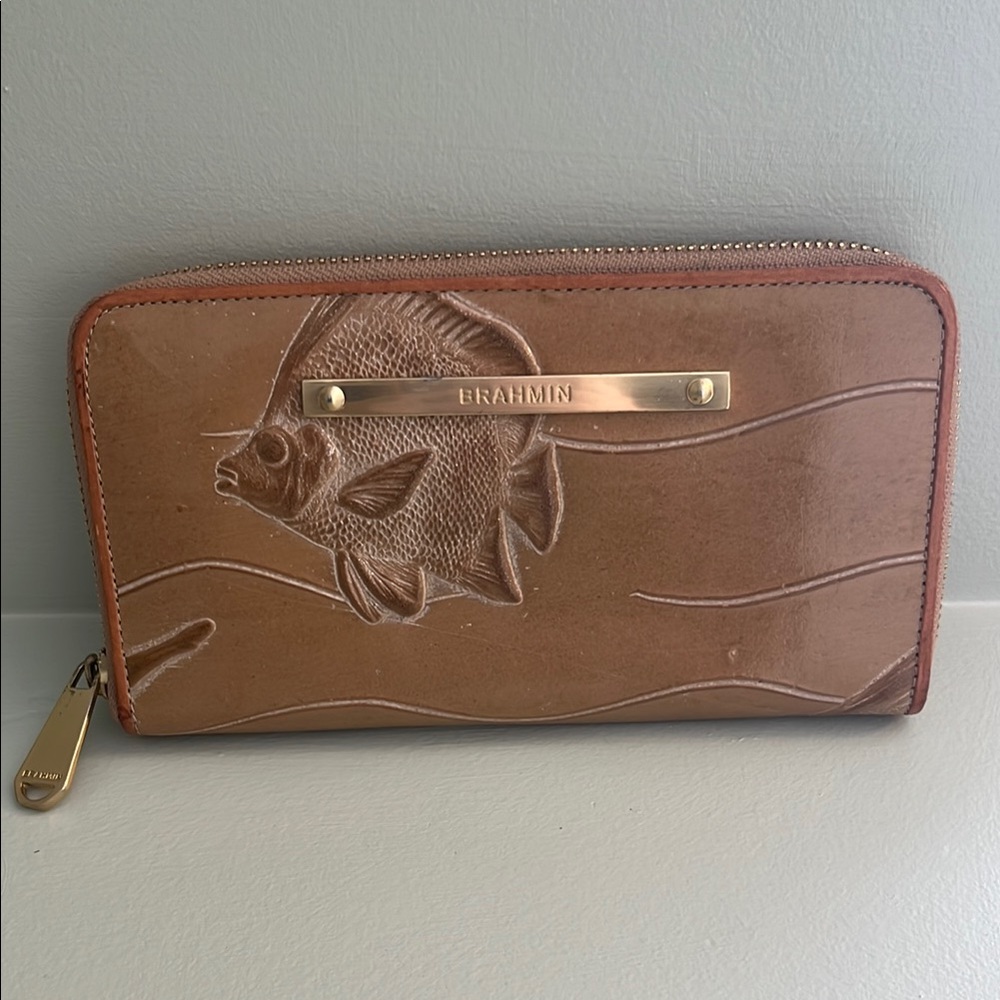 Brahmin Tan Leather Wallet